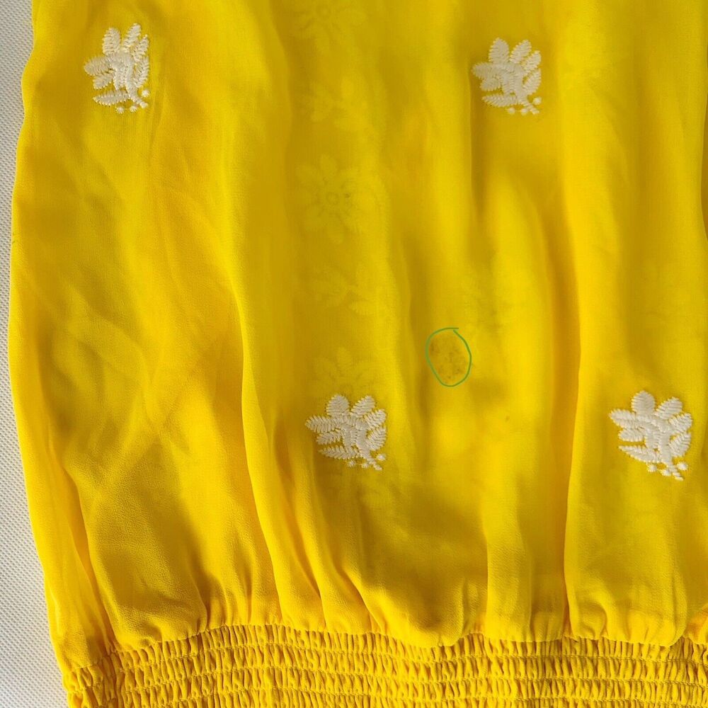 Torrid Yellow Floral Blouse - Picture 9 of 12